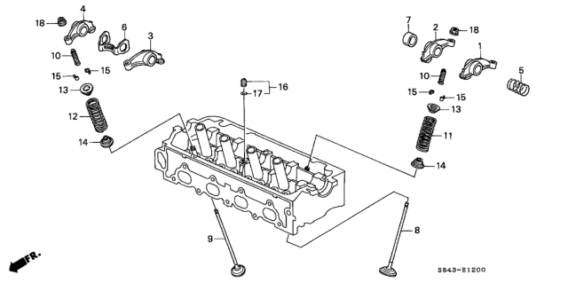 2002 Honda Accord Valve - Rocker Arm (SOHC) Diagram