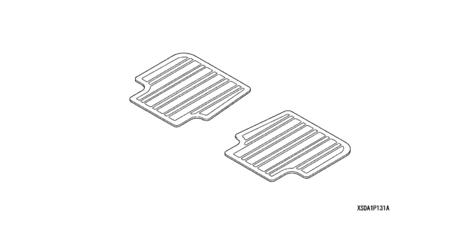 2007 Honda Accord 4 Door EX KA 5AT All Season Mat (Rear) Diagram