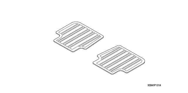 2007 Honda Accord All Season Mat (Rear) Diagram