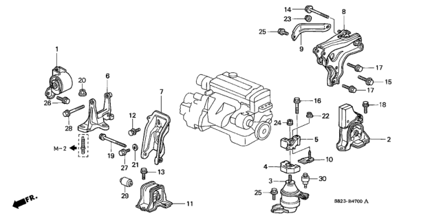 2002 Honda Accord Engine Mount Diagram