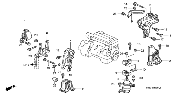 2000 Honda Accord Engine Mount Diagram