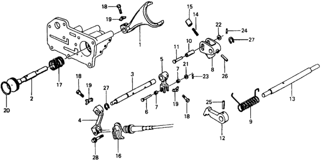 1979 Honda Civic 3 Door ** (1200) ** HMT HMT Shift Lever Shaft Diagram