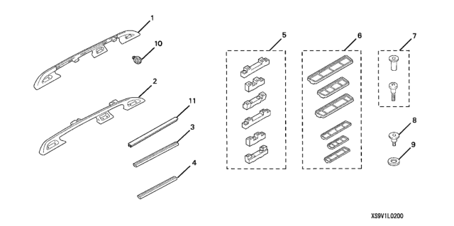 2006 Honda Pilot Roof Rack Diagram