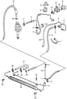 1981 Honda Prelude P.S. Hose Diagram