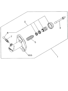 1994 Honda Passport Cylinder Slave, Clutch Diagram for 8-97188-414-2