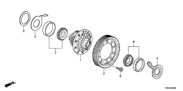 2017 Honda Accord AT Differential (CVT) Diagram