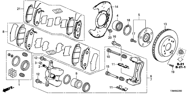 2017 Honda Accord Front Brake Diagram