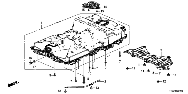 2021 Honda Clarity Plug-In Hybrid Battery Pack Diagram