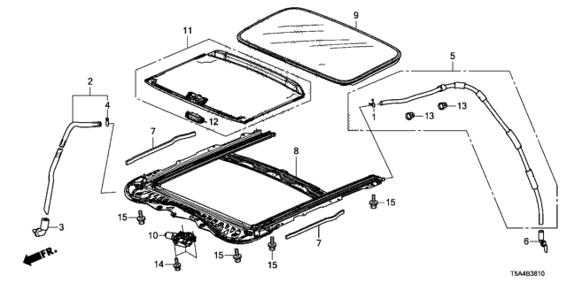 2015 Honda Fit Seal, Frame (B) Diagram for 70082-T5R-A01