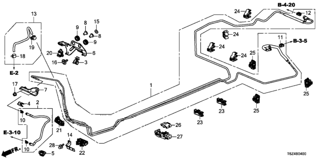 2020 Honda Ridgeline Fuel Pipe Diagram