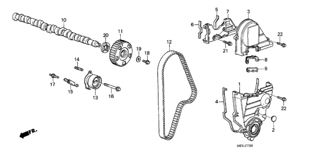 1990 Honda CRX Camshaft - Timing Belt Diagram