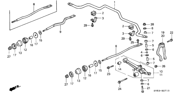 1996 Honda Accord Front Lower Arm Diagram