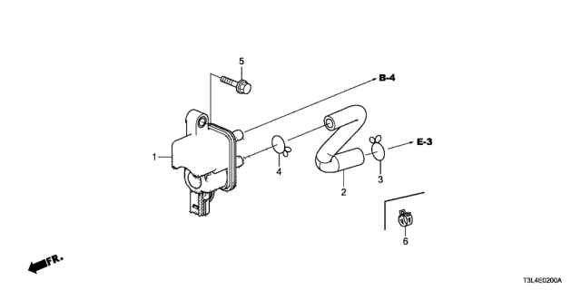 2016 Honda Accord Purge Control Solenoid Valve (L4) Diagram