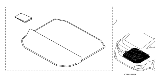 2021 Honda Clarity Plug-In Hybrid Trunk Shelf Organizer Diagram