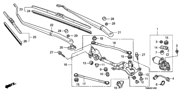 2011 Honda Insight Dust Seal A Diagram for 76524-S7A-004