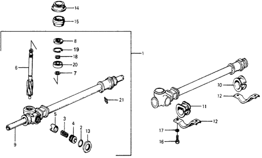 1978 Honda Accord Steering Gear Box Diagram