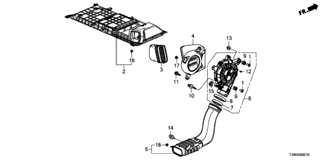 2014 Honda Accord Hybrid IPU Cooling Fan Diagram