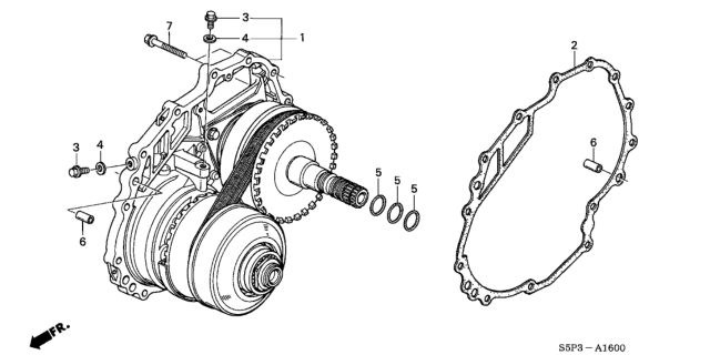 2003 Honda Civic CVT Intermediate Plate Diagram