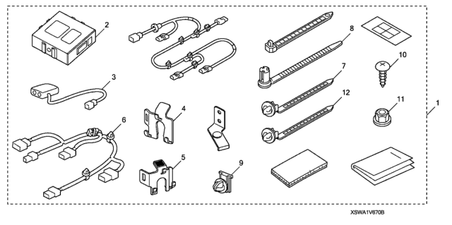 2011 Honda CR-V Buzzer Assy. Diagram for 08V67-SWA-0M005