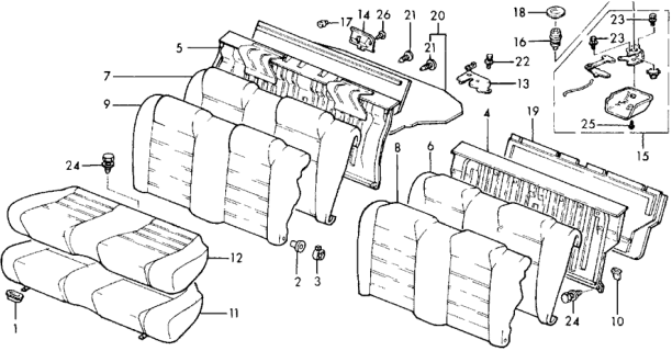 1988 Honda Accord Rear Seat Diagram