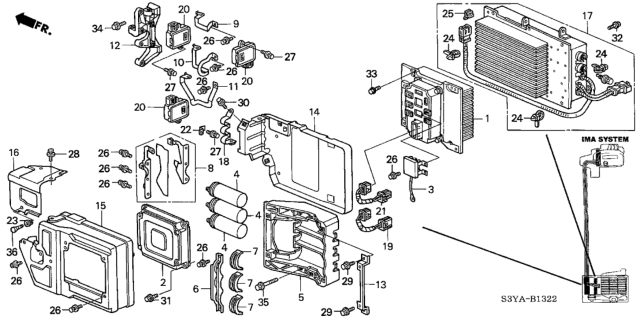 2004 Honda Insight IMA Pdu Diagram