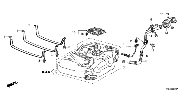 2011 Honda Odyssey Fuel Filler Pipe Diagram