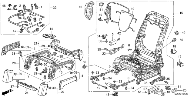 2012 Honda Ridgeline Frame, L. FR. Seat-Back *YR309L* (TU LIGHT BEIGE) Diagram for 81526-SJC-L31ZC