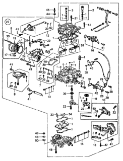1983 Honda Civic 4 Door ** (1500) KH HMT Carburetor Diagram
