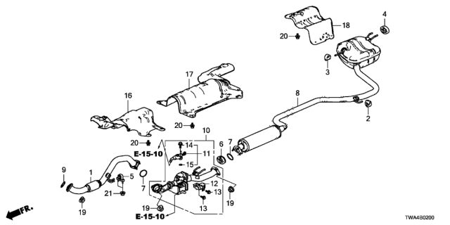 2019 Honda Accord Hybrid Plate Assy. Diagram for 74610-TWA-A00