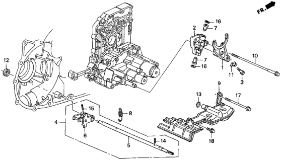 1995 Honda Odyssey AT ATF Strainer (2.2L) Diagram