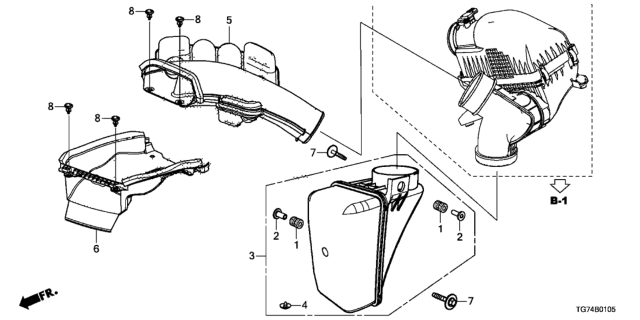 2017 Honda Pilot Guide, Air Diagram for 17248-RLV-A00