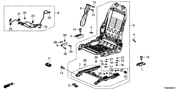 2019 Honda Insight UNIT ASSY., FR. HCS Diagram for 81289-TXM-A61