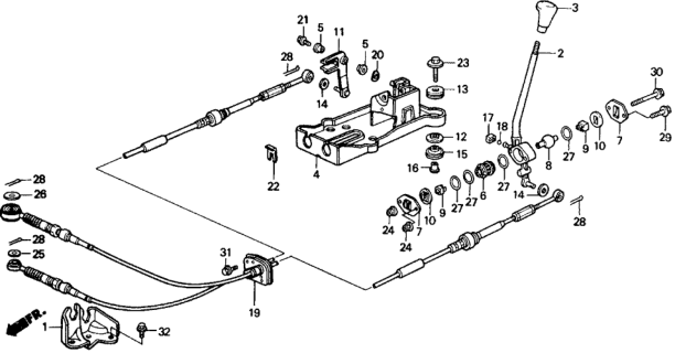 1988 Honda Civic Shift Lever Diagram