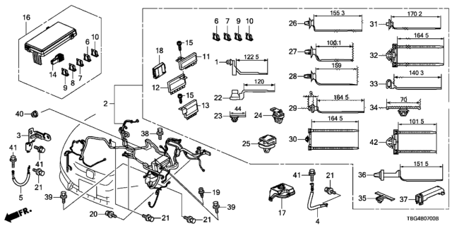 2017 Honda Civic Dwg Diagram for 32200-TBG-A30