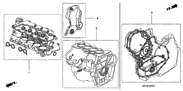 2007 Honda Civic Gasket Kit Diagram