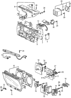 1983 Honda Accord Speedometer Assy. (Nippon Seiki) Diagram for 37200-SA5-673