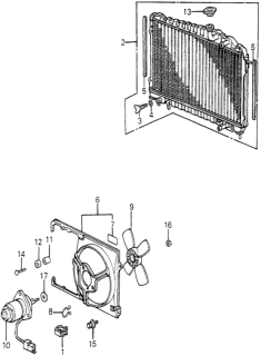 1984 Honda Accord Bolt-Washer (6X14) (Denso) Diagram for 90042-PD2-003