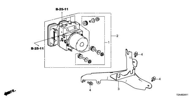 2016 Honda Accord VSA Modulator (Bosch) Diagram