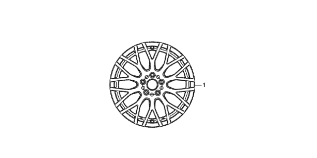 2011 Honda CR-Z Mugen- Alloy Wheels Diagram