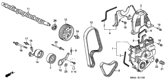 2002 Honda Accord Camshaft - Timing Belt Diagram