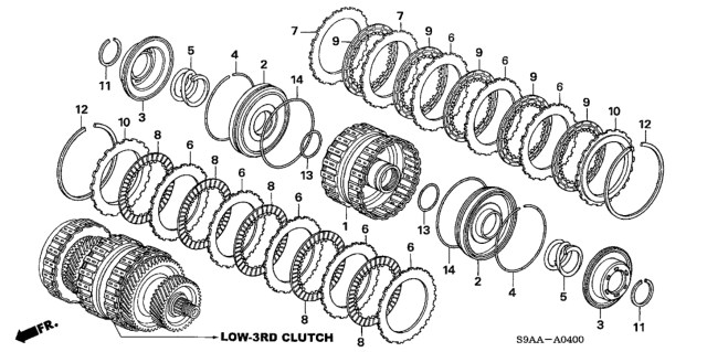 2006 Honda CR-V Clutch (Low-3rd) Diagram