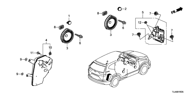2020 Honda CR-V Speaker Diagram
