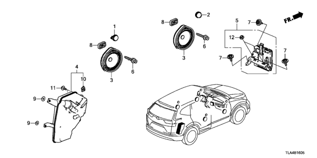 2018 Honda CR-V Speaker Diagram