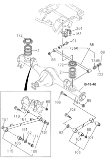 1998 Honda Passport Spring, Rear Coil Suspension Diagram for 8-97125-154-1