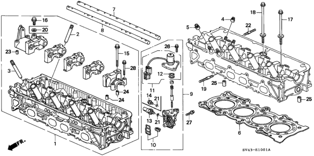 1997 Honda Accord Solenoid Assembly Diagram for 36171-P0A-015