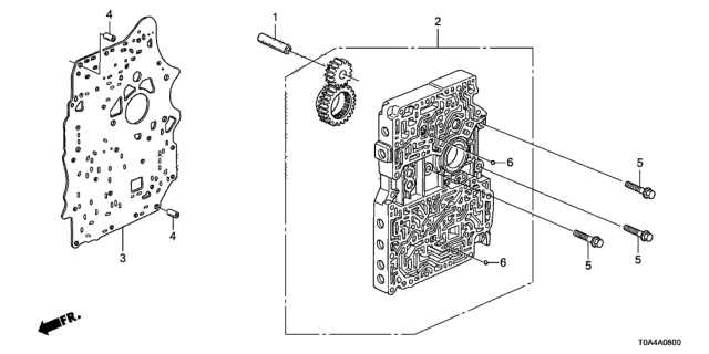 2012 Honda CR-V 5 Door LX (AWD) KA 5AT AT Main Valve Body (5AT) Diagram