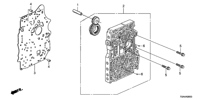 2013 Honda CR-V AT Main Valve Body (5AT) Diagram