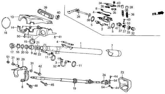 1987 Honda Civic Collar, Pivot Diagram for 53364-SA0-960