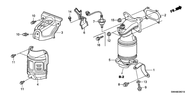 2011 Honda CR-V Converter, Primary Diagram for 18190-REZ-A00