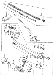 1981 Honda Civic Joint (Outer) Diagram for 38412-671-003